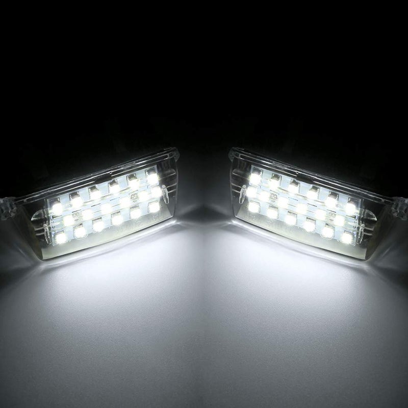Gempro 2Pcs LED License Plate Light Lamp Assemly for Toyota Camry Yaris Highlander Prius C Avalon, Powered by 18SMD Xenon White LED Lights - Image 2
